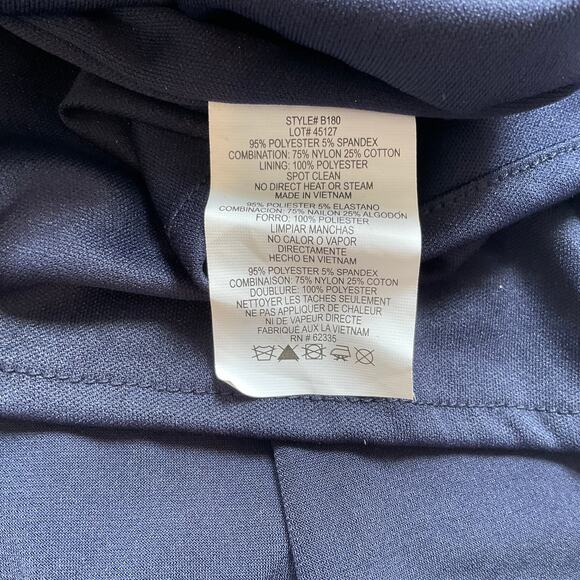 Betsy & Adam Sequined Lace Embellished Long Column Evening Gown Navy Blue Size 8 - Picture 11 of 13